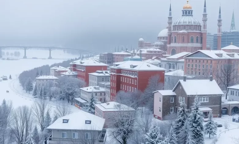 Photo of Город Сарапул встретил зиму
